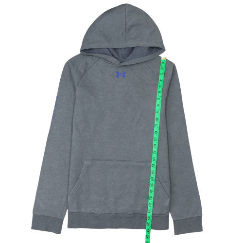 Under Armour Boys Grey Pullover Hoodie YXL 158 Fleece Hooded Sweatshirt