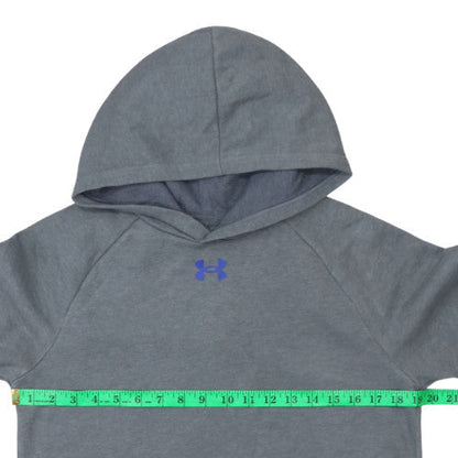Under Armour Boys Grey Pullover Hoodie YXL 158 Fleece Hooded Sweatshirt