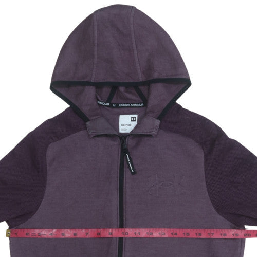 Mens UK Size S Under armour Purple Full Zip Hoodie