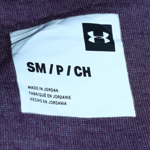 Mens UK Size S Under armour Purple Full Zip Hoodie