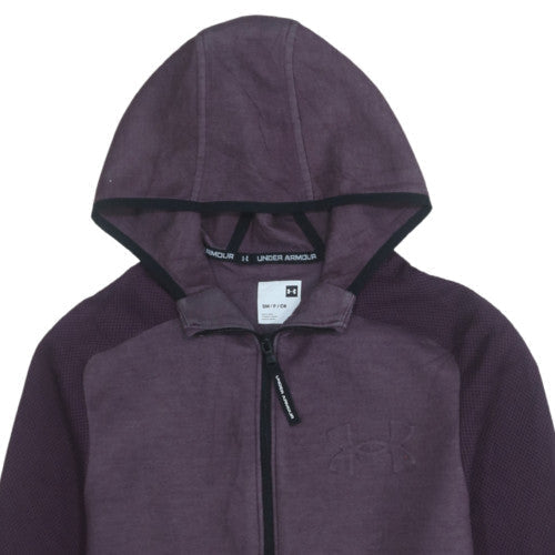 Mens UK Size S Under armour Purple Full Zip Hoodie