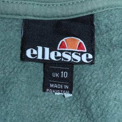 Womens UK Size 10 ellesse Green Pullover Hoodie