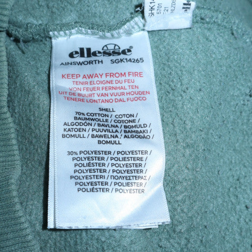 Womens UK Size 10 ellesse Green Pullover Hoodie