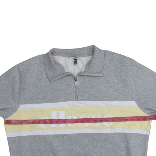 Womens UK Size 16 ellesse Grey Pullover Sweatshirt