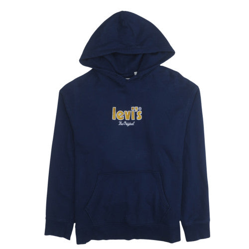Mens UK Size L Levi's Blue Pullover Hoodie