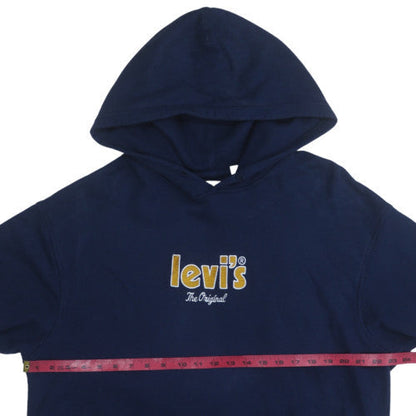 Mens UK Size L Levi's Blue Pullover Hoodie