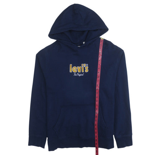 Mens UK Size L Levi's Blue Pullover Hoodie
