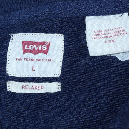 Mens UK Size L Levi's Blue Pullover Hoodie