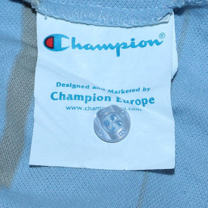 Champion Men's Blue Striped Polo Shirt Size XL Cotton Casual