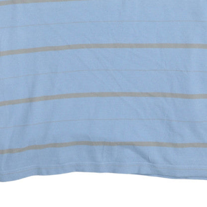 Champion Men's Blue Striped Polo Shirt Size XL Cotton Casual