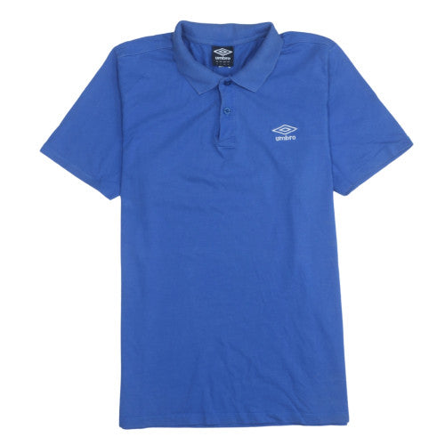 Umbro Men's Blue Short Sleeve Polo Shirt Size L