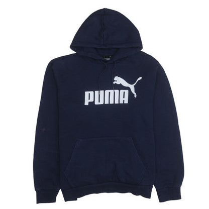 Mens UK Size L PUMA Blue Pullover Hoodie