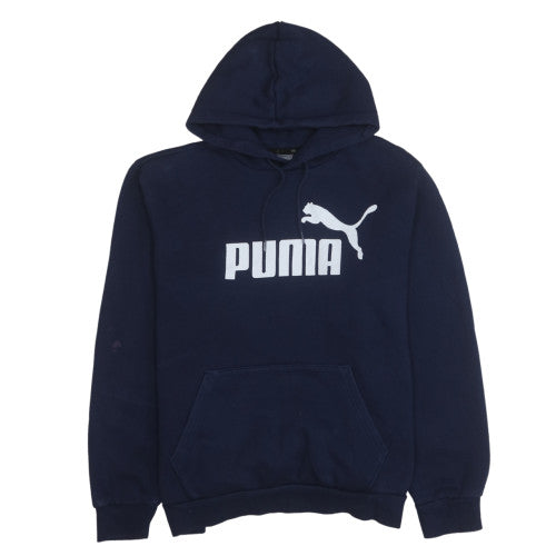 Mens UK Size L PUMA Blue Pullover Hoodie
