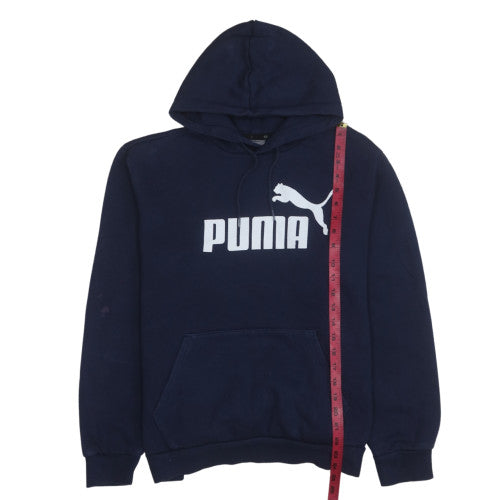 Mens UK Size L PUMA Blue Pullover Hoodie