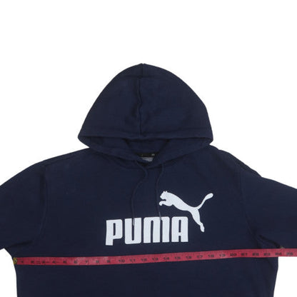 Mens UK Size L PUMA Blue Pullover Hoodie