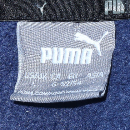 Mens UK Size L PUMA Blue Pullover Hoodie