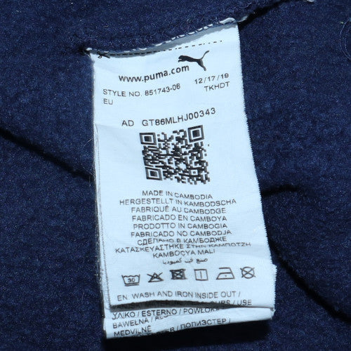 Mens UK Size L PUMA Blue Pullover Hoodie