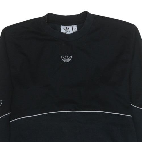 Mens UK Size M adidas Black Pullover Sweatshirt