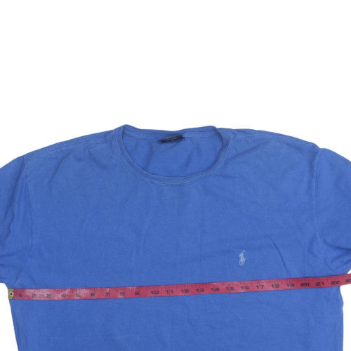Ralph Lauren Men's Blue Crew Neck Cotton T-Shirt Size M