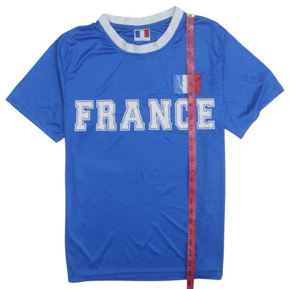 France Blue Short Sleeve Men's T-Shirt Size L Sports Fan Top