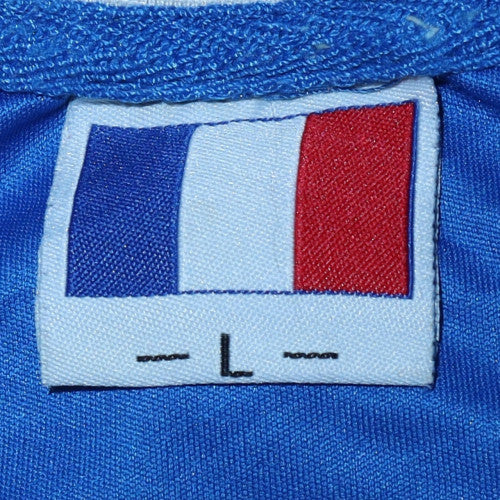 France Blue Short Sleeve Men's T-Shirt Size L Sports Fan Top