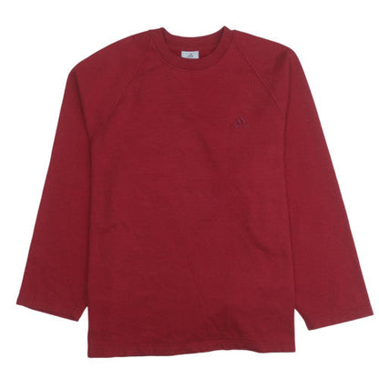 Mens UK Size M adidas Red Pullover Sweatshirt