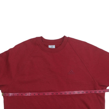 Mens UK Size M adidas Red Pullover Sweatshirt