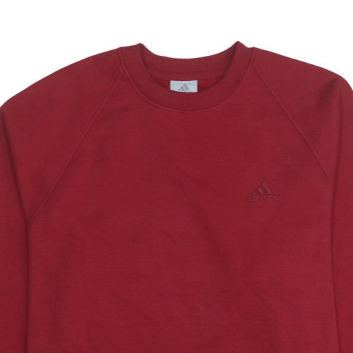 Mens UK Size M adidas Red Pullover Sweatshirt