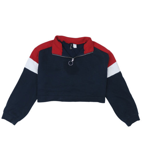 Womens UK Size 12 H&M Divided Blue Pullover Sweatshirt