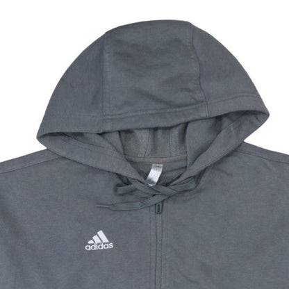 Womens UK Size M adidas Grey Full Zip Hoodie