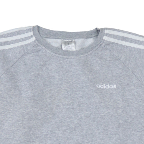 Womens UK Size 8-10 adidas Grey Pullover Sweatshirt