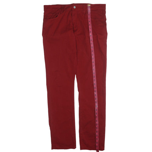Carhartt Men's Red 34x34 Straight Fit Denim Jeans