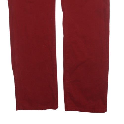 Carhartt Men's Red 34x34 Straight Fit Denim Jeans