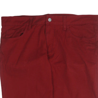 Carhartt Men's Red 34x34 Straight Fit Denim Jeans