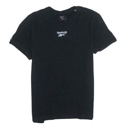 Reebok Men’s Black Cotton Crew Neck Sports T-Shirt Size M
