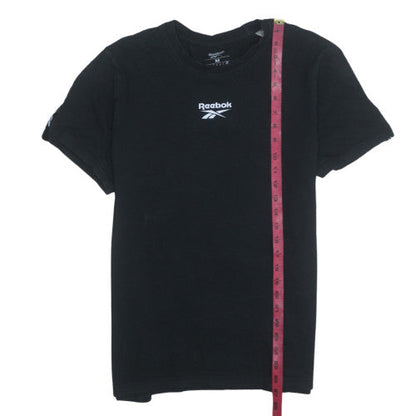 Reebok Men’s Black Cotton Crew Neck Sports T-Shirt Size M