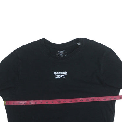 Reebok Men’s Black Cotton Crew Neck Sports T-Shirt Size M