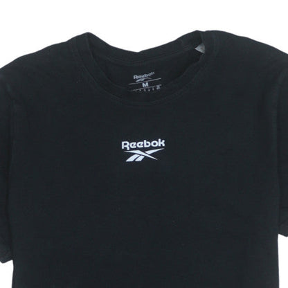 Reebok Men’s Black Cotton Crew Neck Sports T-Shirt Size M
