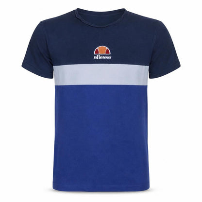 Ellesse Men's Navy Blue Colourblock Crew Neck T-Shirt XS
