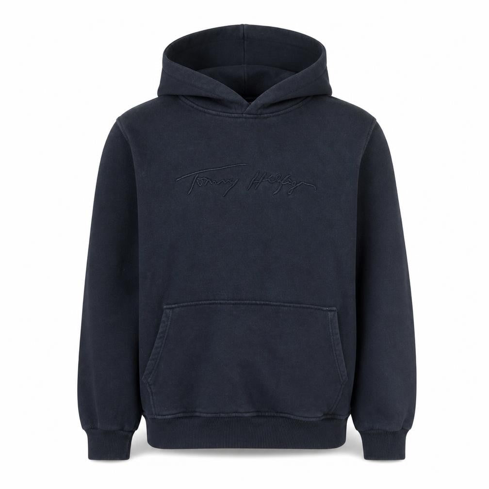 Mens UK Size M Tommy Hilfiger Black Pullover Hoodie