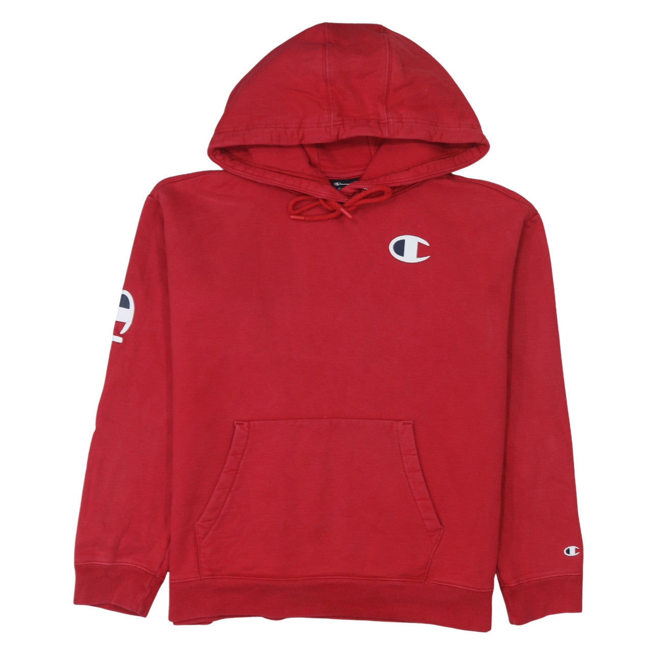 Mens UK Size M Champion Red Pullover Hoodie