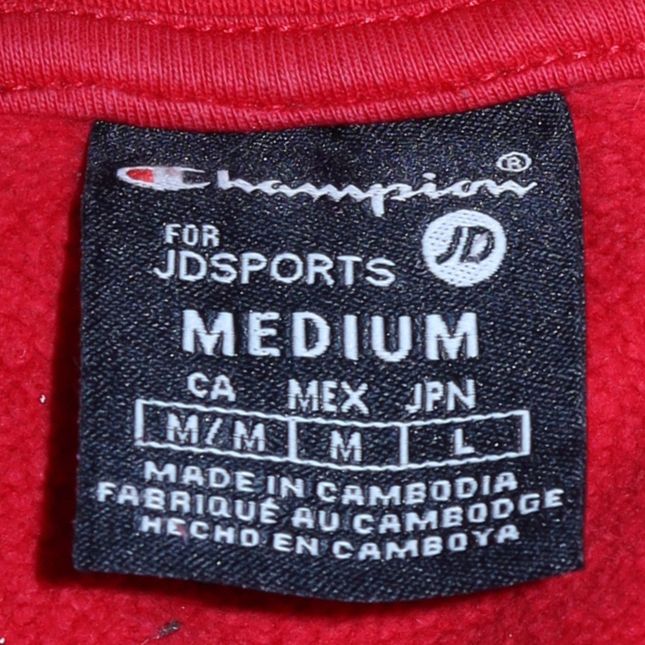 Mens UK Size M Champion Red Pullover Hoodie