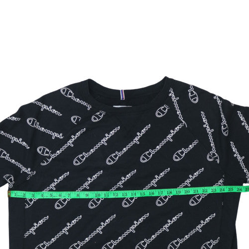 Womens UK Size 2XL Champion Black Pullover Sweatshirt