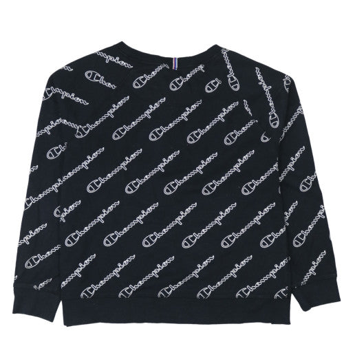 Womens UK Size 2XL Champion Black Pullover Sweatshirt