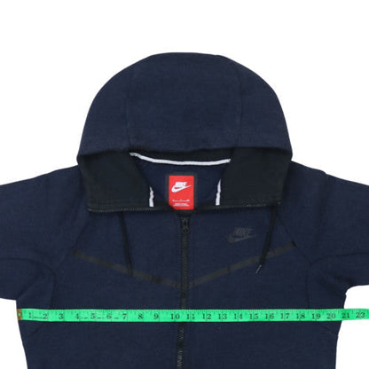Mens UK Size S Nike Blue Full Zip Hoodie