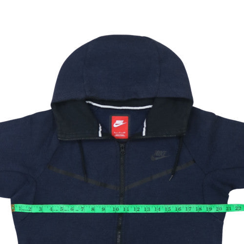 Mens UK Size S Nike Blue Full Zip Hoodie
