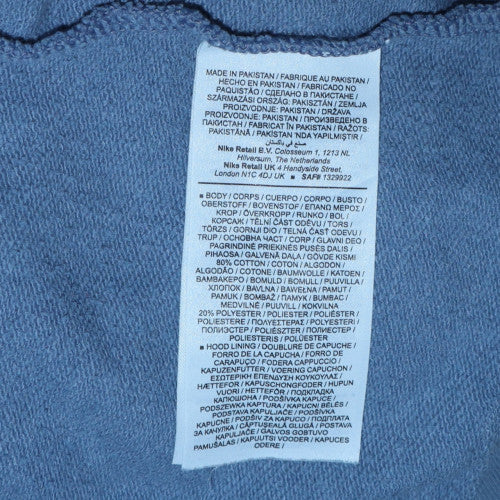 Mens UK Size S Nike Blue Pullover Hoodie
