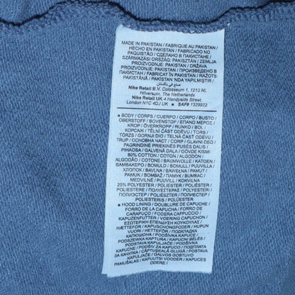 Mens UK Size S Nike Blue Pullover Hoodie