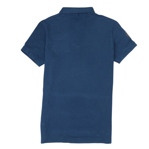 Superdry Men's Blue Classic Pique Polo Shirt Size M Embroidered