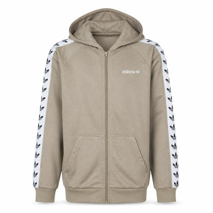 Mens UK Size M adidas Beige Full Zip Hoodie